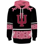 indiana hoosiers awareness ribbon black pink hoodie best selling