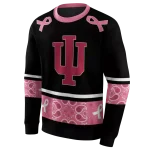 indiana hoosiers awareness ribbon black pink hoodie best selling