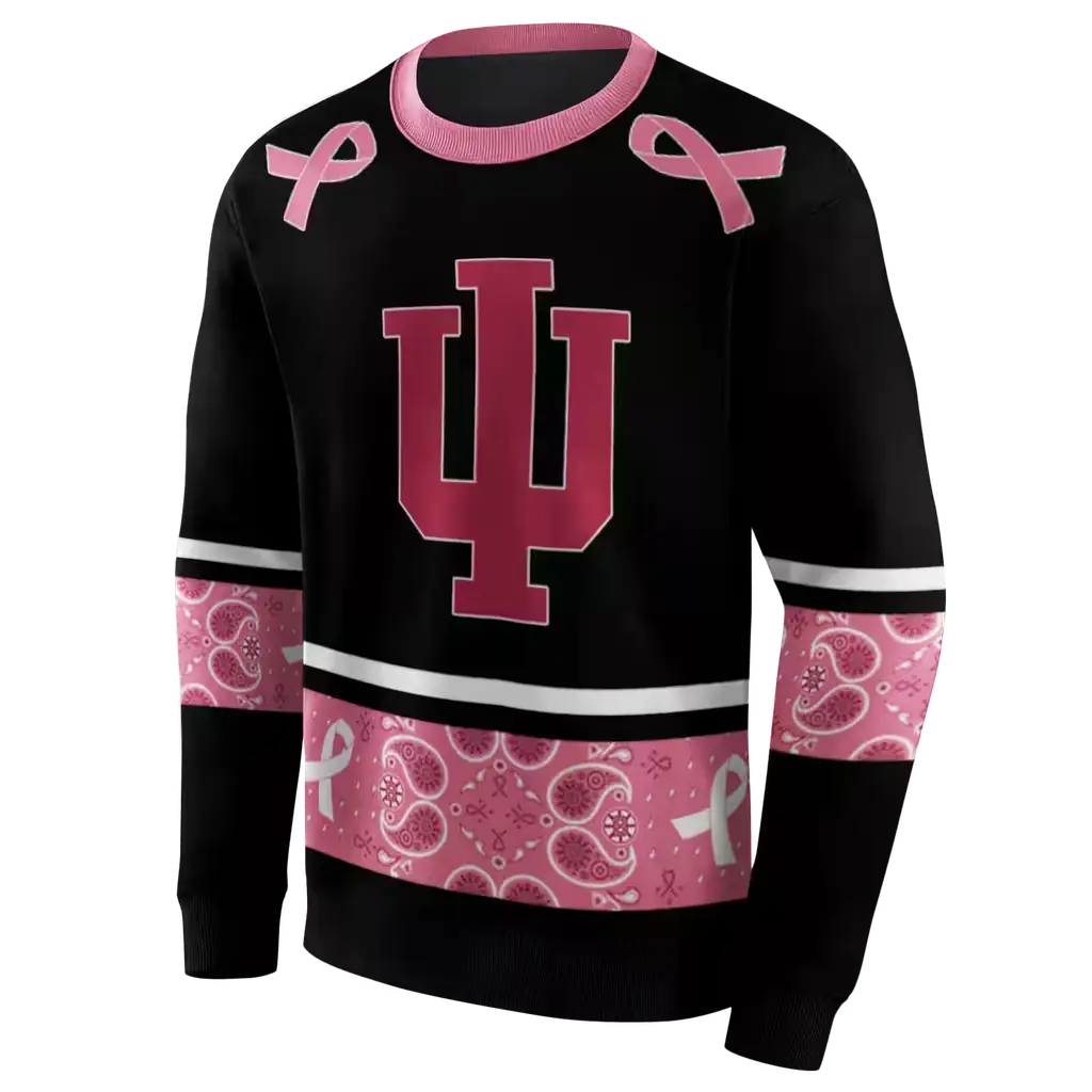 indiana hoosiers awareness ribbon black pink hoodie new arrival indiana hoosiers awareness ribbon black pink hoodie new arrival