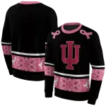 indiana hoosiers awareness ribbon black pink hoodie best selling
