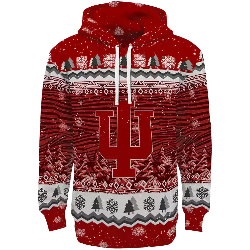 indiana hoosiers christmas trees red hoodie best selling indiana hoosiers christmas trees red hoodie best selling