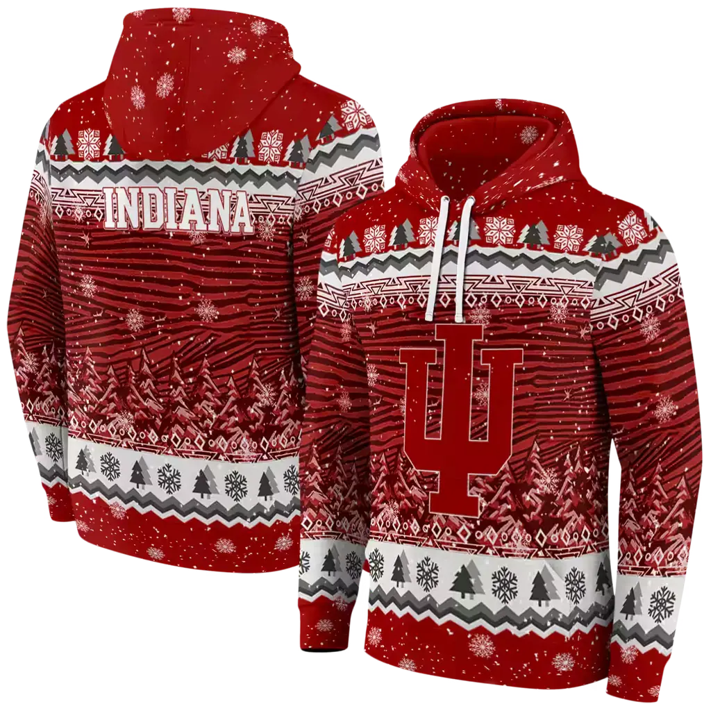 indiana hoosiers christmas trees red hoodie fashion forward indiana hoosiers christmas trees red hoodie fashion forward
