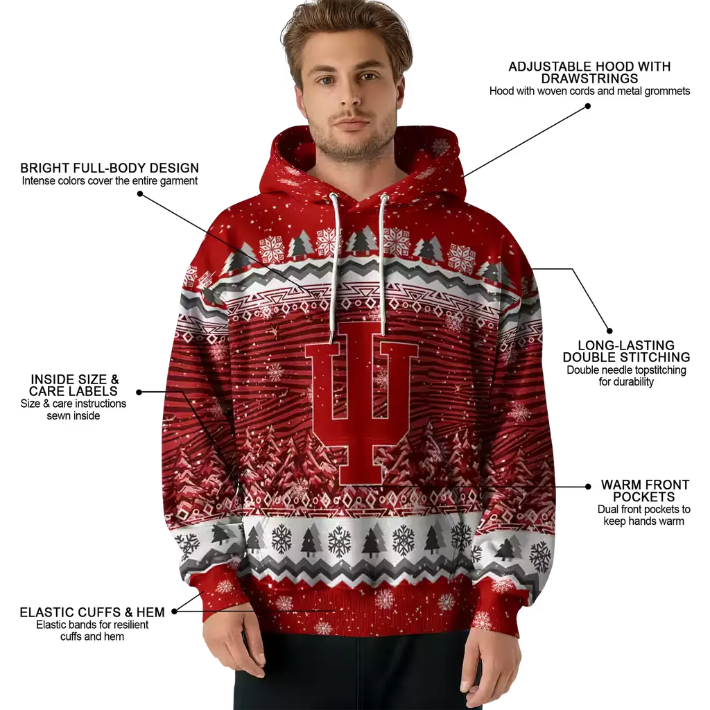 indiana hoosiers christmas trees red hoodie latest model indiana hoosiers christmas trees red hoodie latest model