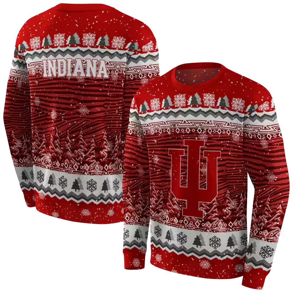 indiana hoosiers christmas trees red hoodie premium grade indiana hoosiers christmas trees red hoodie premium grade