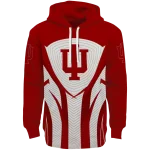 indiana hoosiers concentric lines red black hoodie best selling