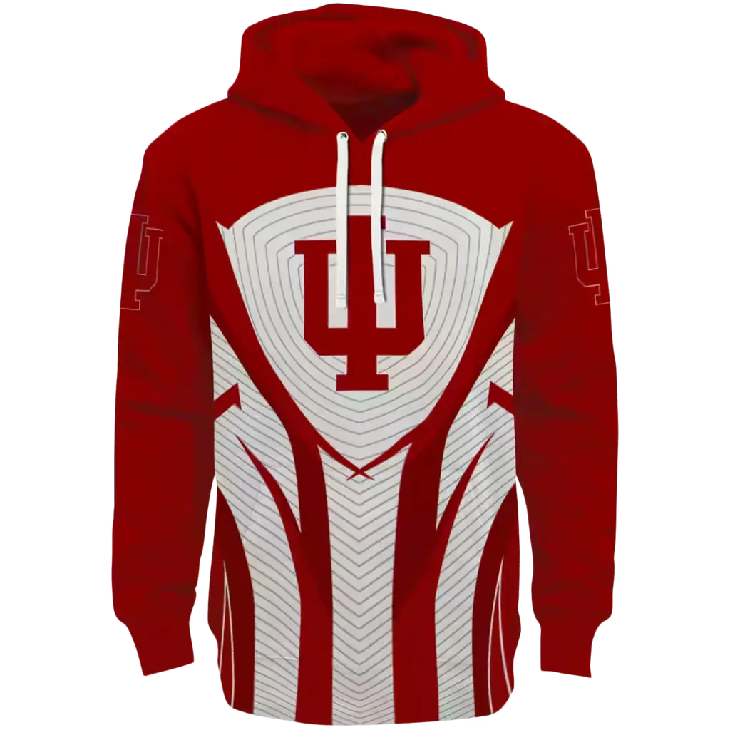 indiana hoosiers concentric lines red black hoodie best selling indiana hoosiers concentric lines red black hoodie best selling