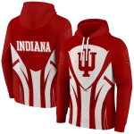 indiana hoosiers concentric lines red black hoodie best selling