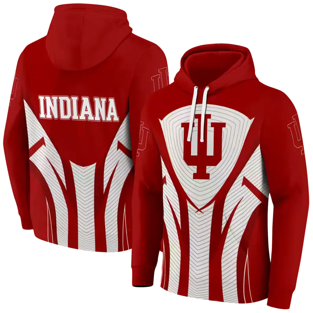 indiana hoosiers concentric lines red black hoodie fashion forward indiana hoosiers concentric lines red black hoodie fashion forward