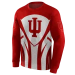 indiana hoosiers concentric lines red black hoodie best selling