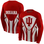 indiana hoosiers concentric lines red black hoodie best selling