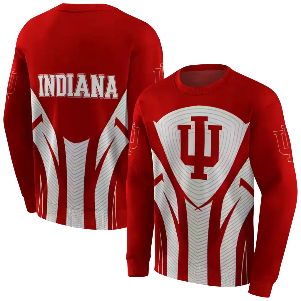 indiana hoosiers concentric lines red black hoodie premium grade indiana hoosiers concentric lines red black hoodie premium grade