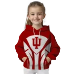 indiana hoosiers concentric lines red black hoodie best selling