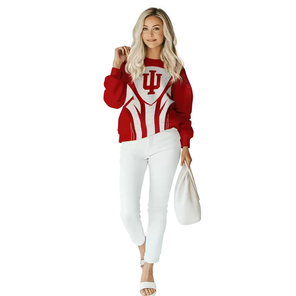 indiana hoosiers concentric lines red black hoodie trendy indiana hoosiers concentric lines red black hoodie trendy
