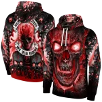 indiana hoosiers demonic skull red black hoodie best selling