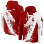 indiana hoosiers dynamic slash red white hoodie best selling