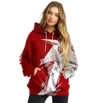 indiana hoosiers dynamic slash red white hoodie best selling