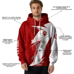 indiana hoosiers dynamic slash red white hoodie best selling
