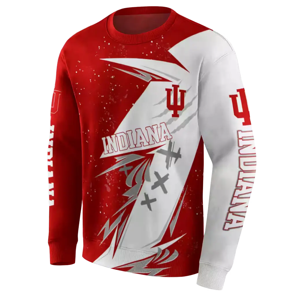 indiana hoosiers dynamic slash red white hoodie new arrival indiana hoosiers dynamic slash red white hoodie new arrival