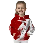 indiana hoosiers dynamic slash red white hoodie best selling