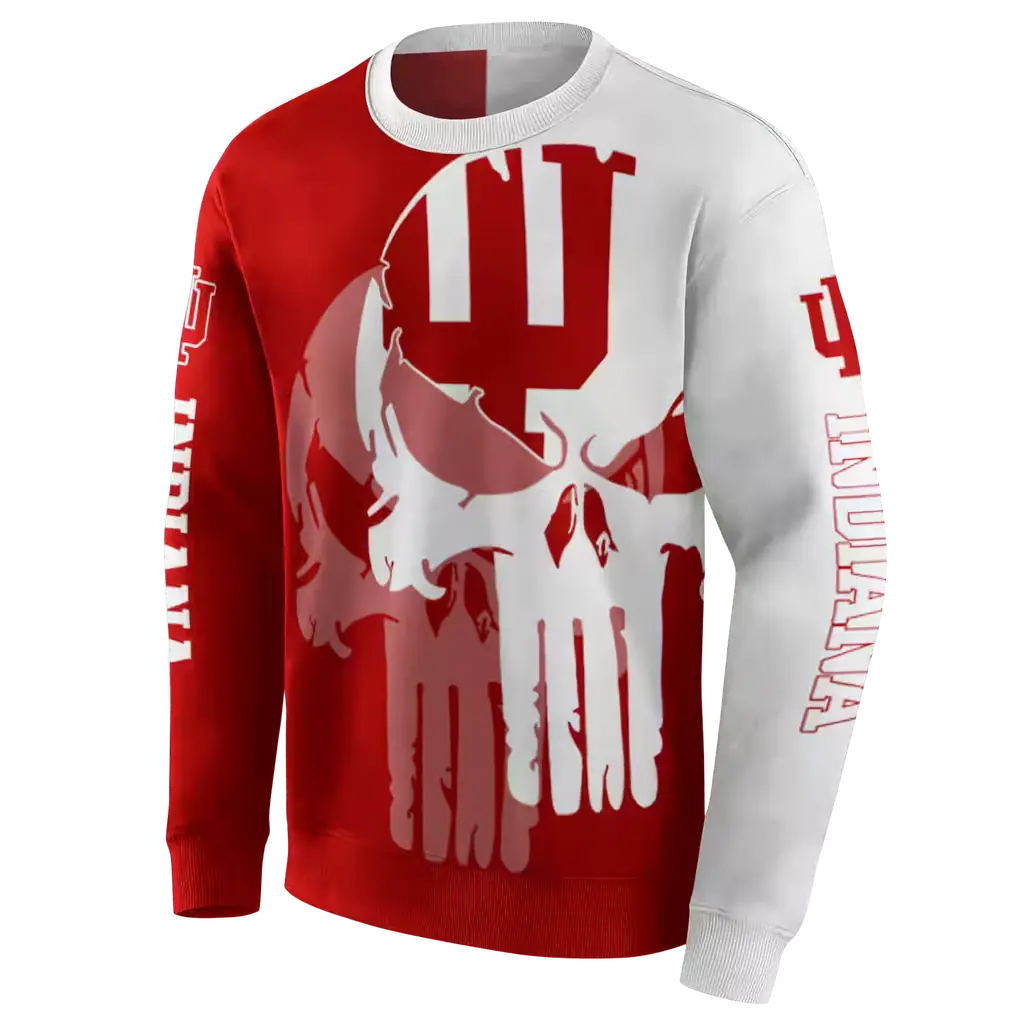indiana hoosiers graphic punisher red white hoodie new arrival indiana hoosiers graphic punisher red white hoodie new arrival
