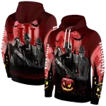 indiana hoosiers halloween vibes red black hoodie best selling