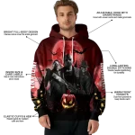 indiana hoosiers halloween vibes red black hoodie best selling