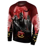 indiana hoosiers halloween vibes red black hoodie best selling