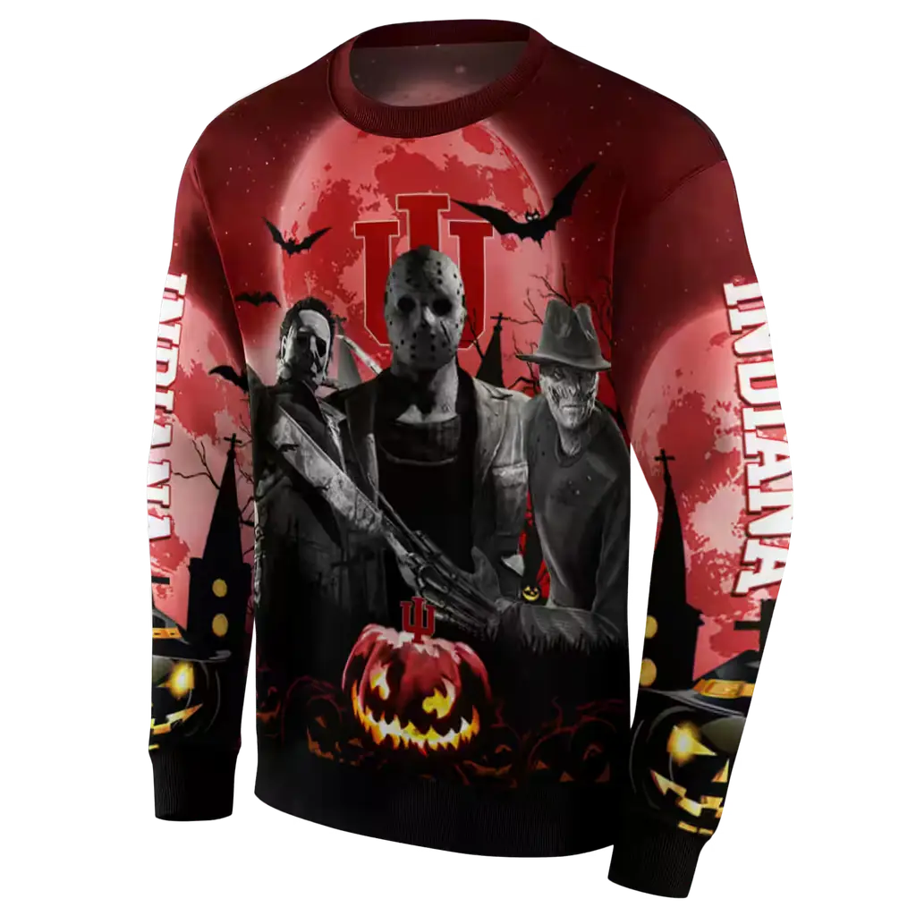 indiana hoosiers halloween vibes red black hoodie new arrival indiana hoosiers halloween vibes red black hoodie new arrival