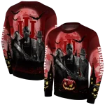 indiana hoosiers halloween vibes red black hoodie best selling