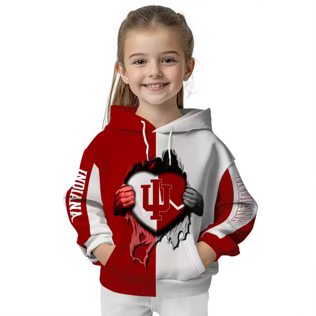 indiana hoosiers heartbeat graphic red hoodie top rated indiana hoosiers heartbeat graphic red hoodie top rated