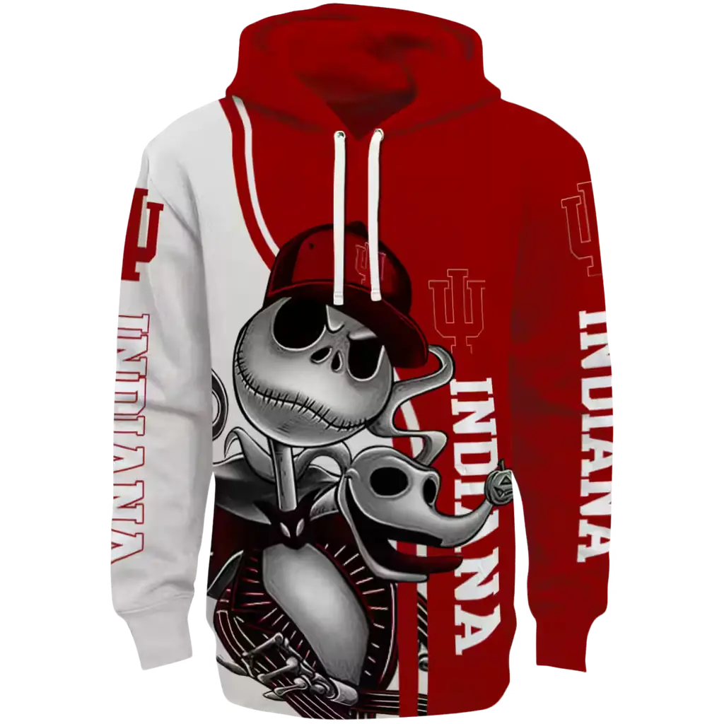 indiana hoosiers jack skellington red hoodie best selling indiana hoosiers jack skellington red hoodie best selling