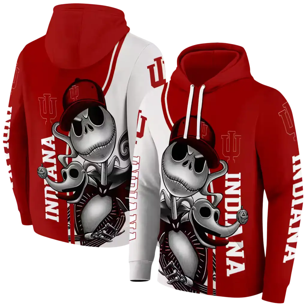 indiana hoosiers jack skellington red hoodie fashion forward indiana hoosiers jack skellington red hoodie fashion forward