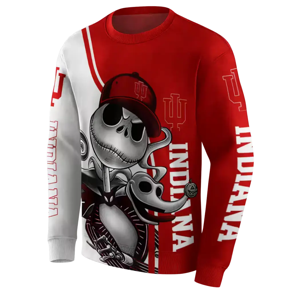 indiana hoosiers jack skellington red hoodie new arrival indiana hoosiers jack skellington red hoodie new arrival