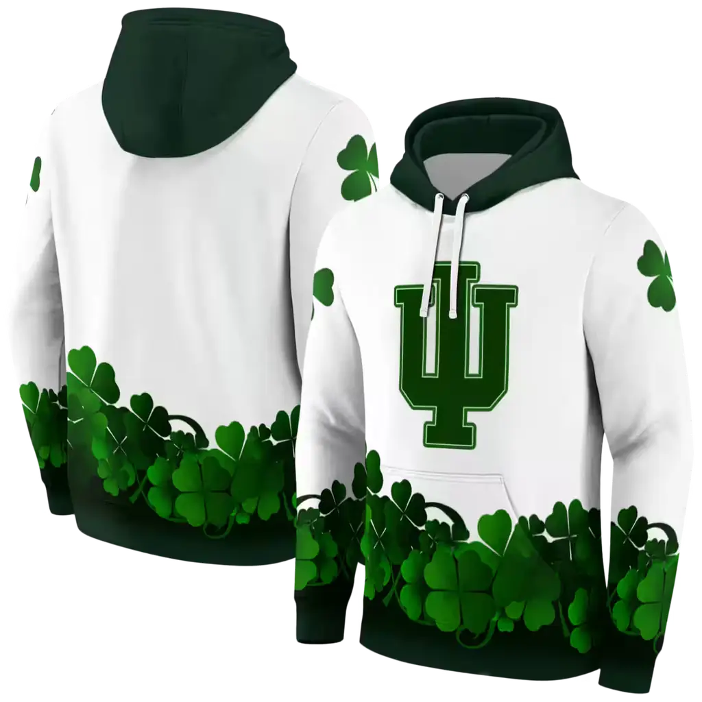 indiana hoosiers lucky motif white green hoodie fashion forward indiana hoosiers lucky motif white green hoodie fashion forward