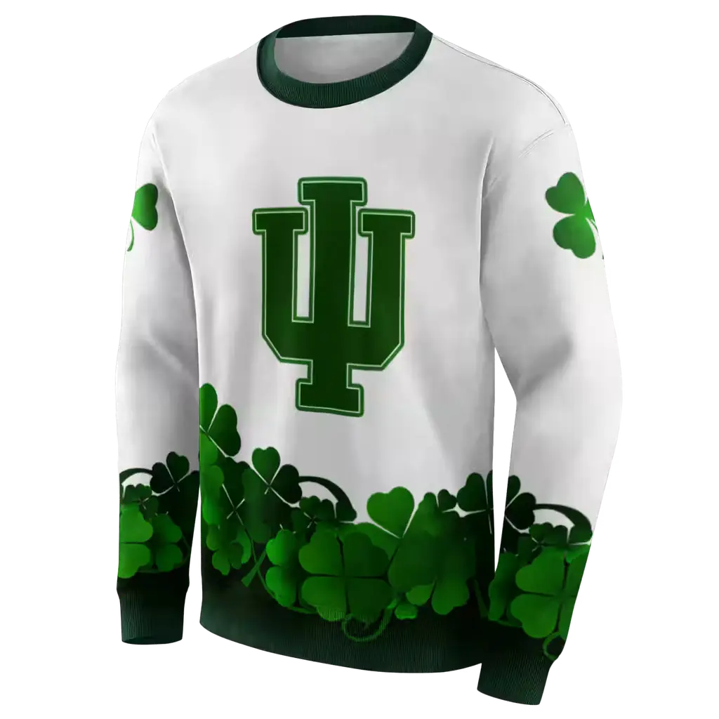 indiana hoosiers lucky motif white green hoodie new arrival indiana hoosiers lucky motif white green hoodie new arrival