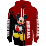 indiana hoosiers mickey mouse red black hoodie best selling