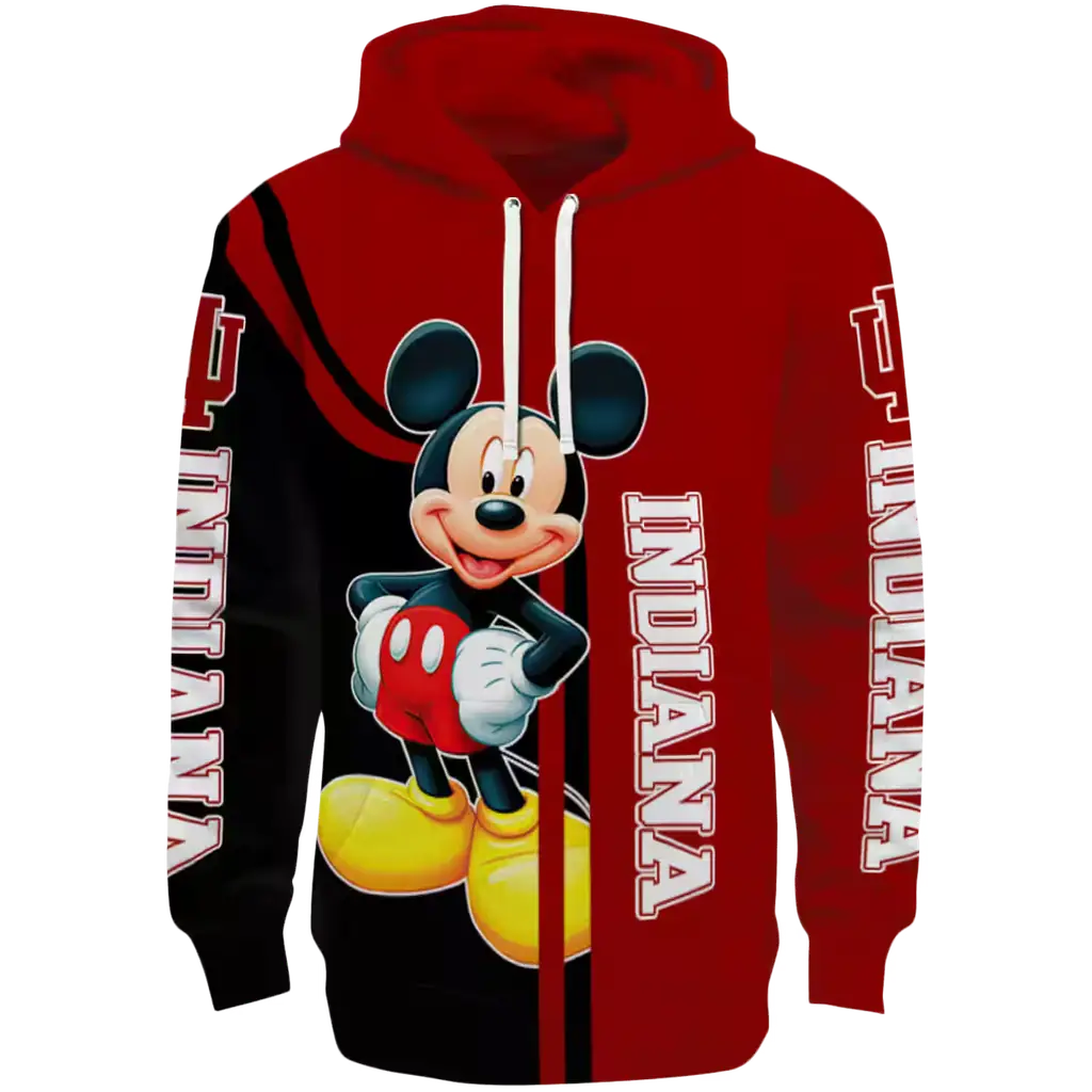 indiana hoosiers mickey mouse red black hoodie best selling indiana hoosiers mickey mouse red black hoodie best selling