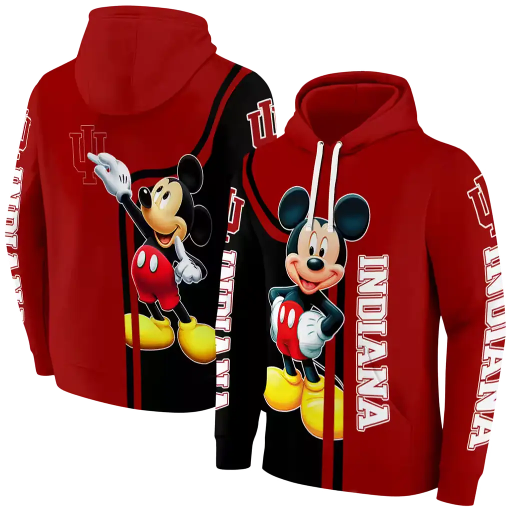 indiana hoosiers mickey mouse red black hoodie fashion forward indiana hoosiers mickey mouse red black hoodie fashion forward