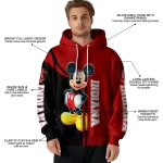 indiana hoosiers mickey mouse red black hoodie best selling