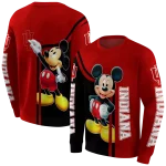 indiana hoosiers mickey mouse red black hoodie best selling