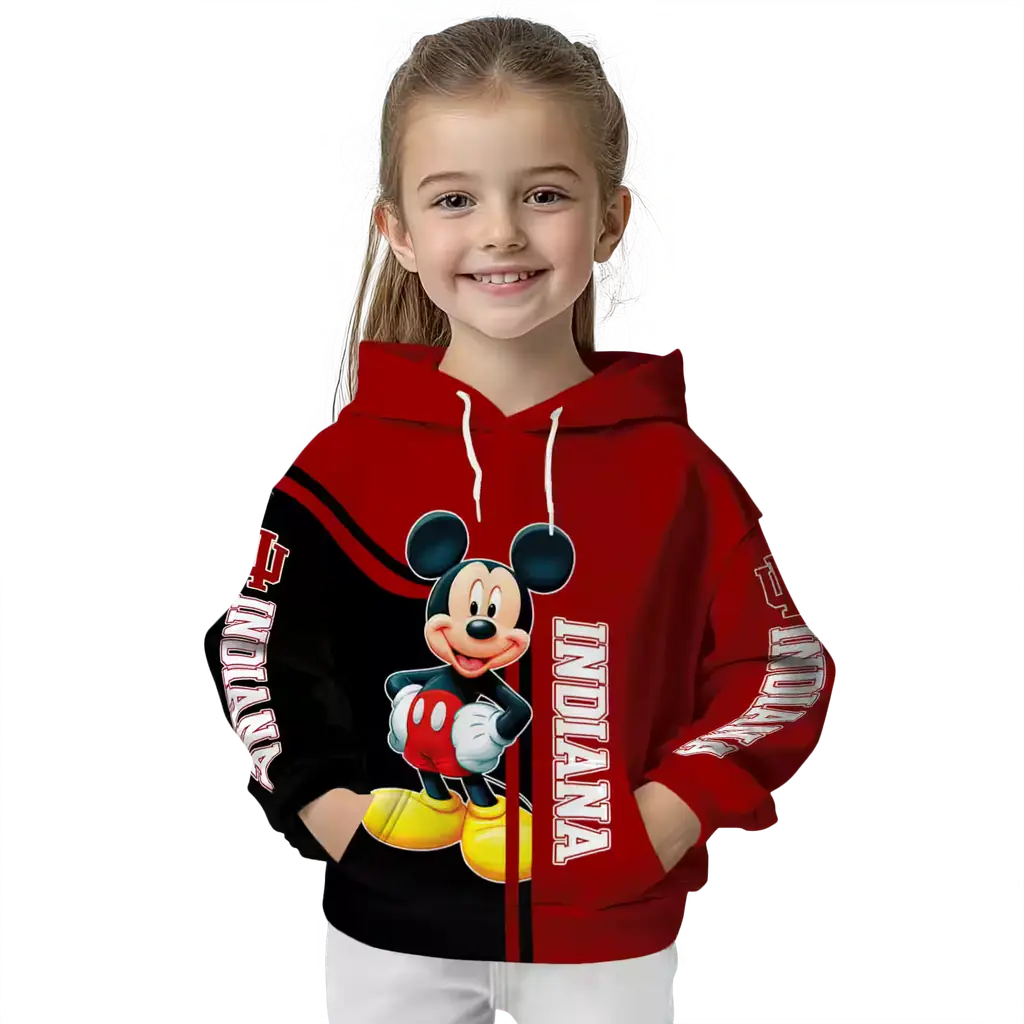 indiana hoosiers mickey mouse red black hoodie top rated indiana hoosiers mickey mouse red black hoodie top rated