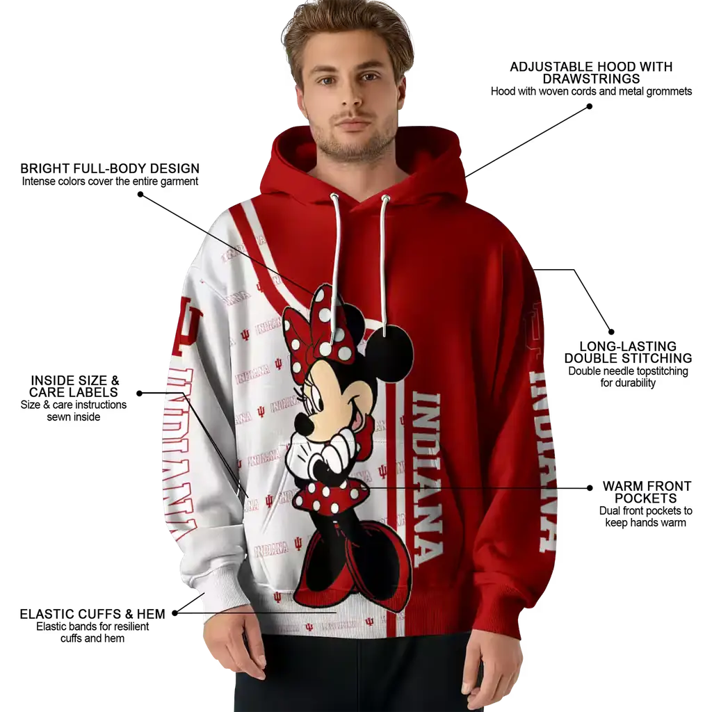 indiana hoosiers minnie mouse red hoodie latest model indiana hoosiers minnie mouse red hoodie latest model
