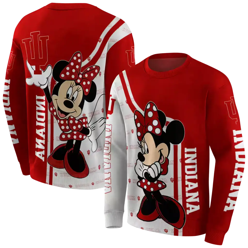 indiana hoosiers minnie mouse red hoodie premium grade indiana hoosiers minnie mouse red hoodie premium grade