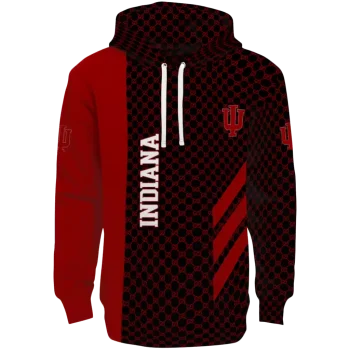 indiana hoosiers monogram pattern red hoodie best selling