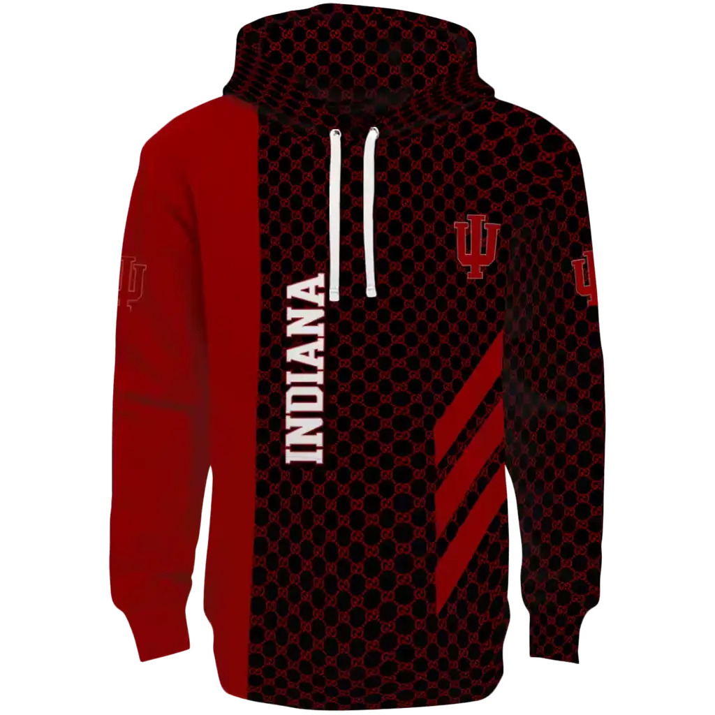 indiana hoosiers monogram pattern red hoodie best selling indiana hoosiers monogram pattern red hoodie best selling