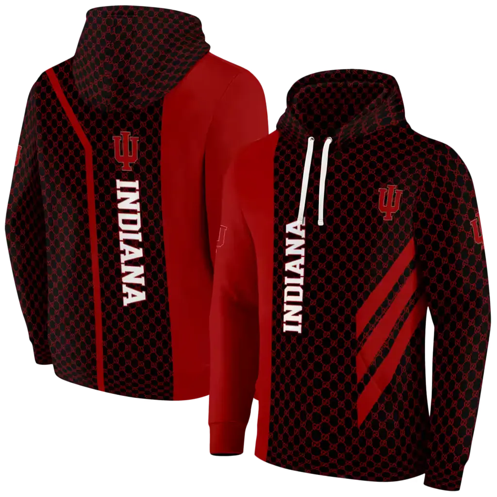 indiana hoosiers monogram pattern red hoodie fashion forward indiana hoosiers monogram pattern red hoodie fashion forward