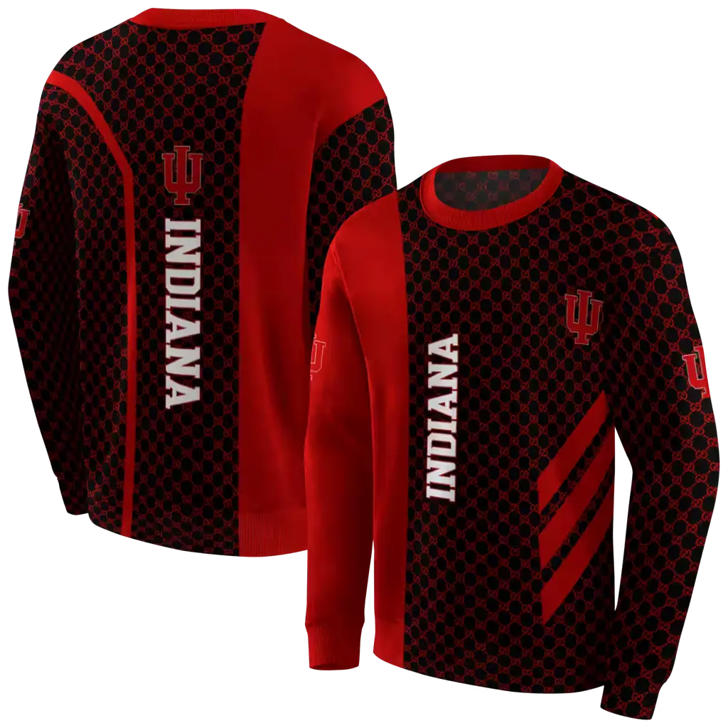 indiana hoosiers monogram pattern red hoodie premium grade indiana hoosiers monogram pattern red hoodie premium grade