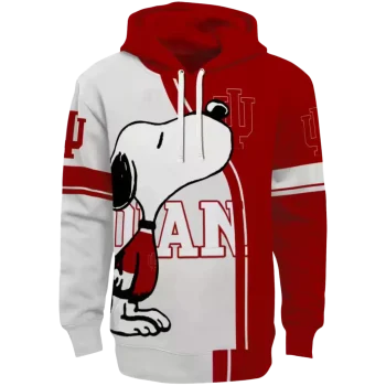 indiana hoosiers playful snoopy red hoodie best selling