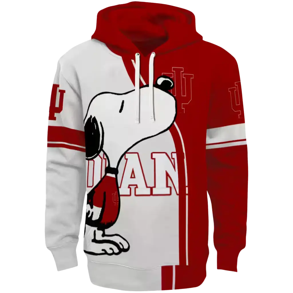 indiana hoosiers playful snoopy red hoodie best selling indiana hoosiers playful snoopy red hoodie best selling