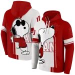 indiana hoosiers playful snoopy red hoodie best selling